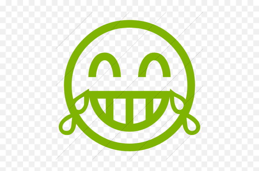 Iconsetc Simple Green Classic Emoticons Face With Tears Of - Emoji Domain,Tears Of Joy Emoticon