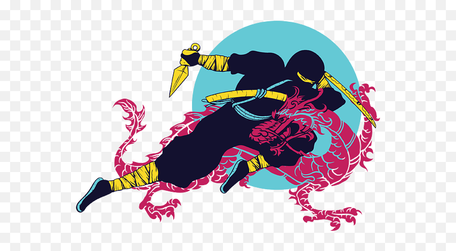 Ninja Japanese Dragon T - Shirt For Sale By Jacob Zelazny Ninja Japanese Dragon Emoji,Rue21.com Emoji Room Decor