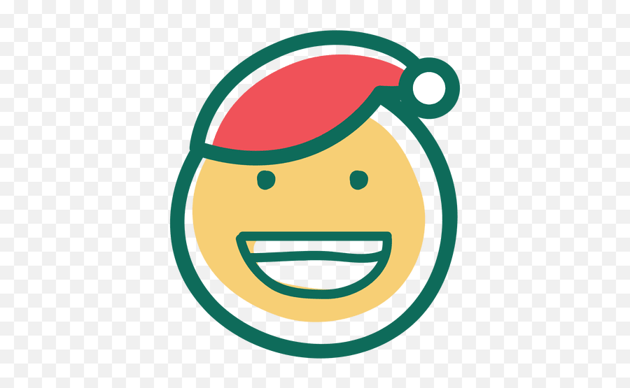 Smile Santa Claus Hat Face Emoticon 31 - Transparent Png Happy Emoji,Santa Hat Emoji