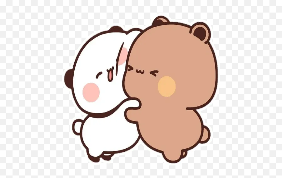 Panda Stickers Set For Telegram - Sugar And Brownie Sticker Emoji,Bear Couple Emojis