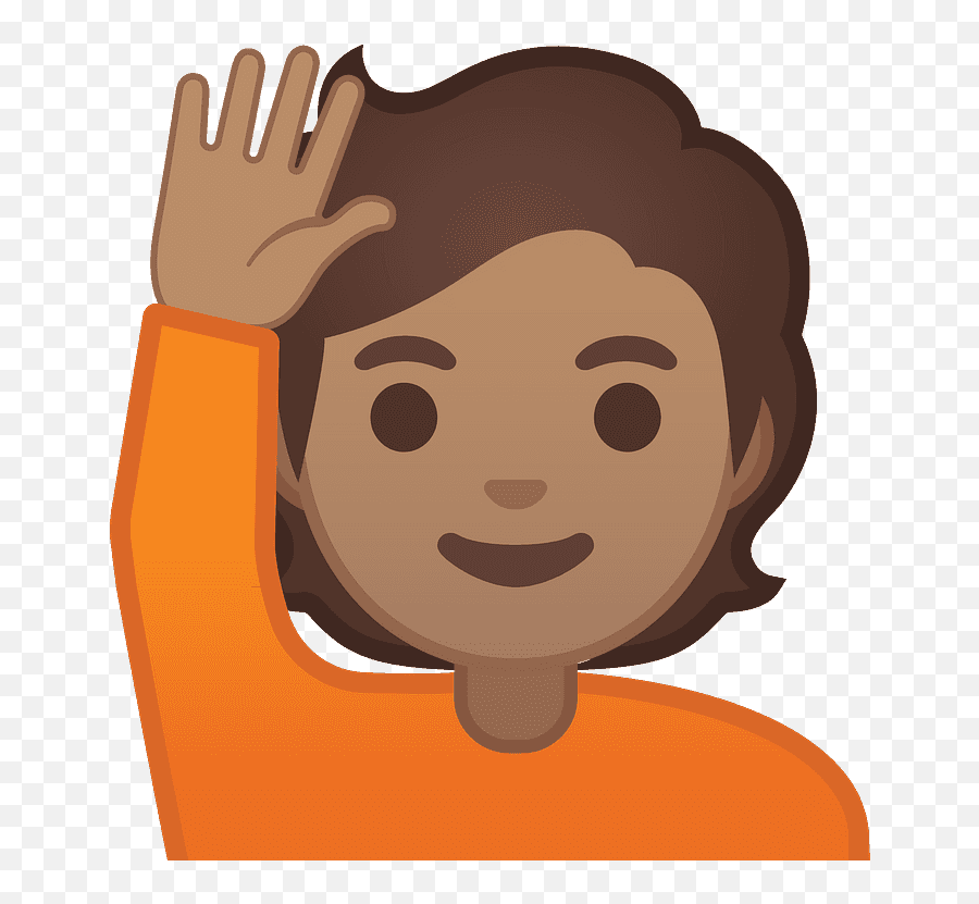 Person Raising Hand Emoji Clipart Free Download Transparent,Hand Gestures Emoticons Download