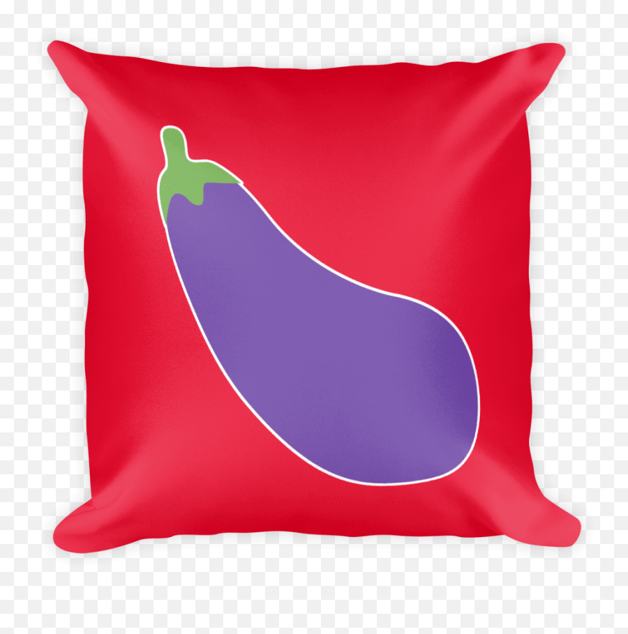 Eggplant Emoji - Throw Up Green Color,Emoji Pillow