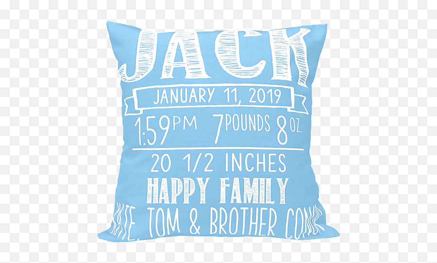 Birth Announcement Pillows Uptown Artworks - Decorative Emoji,Personalized Emoji Pillows
