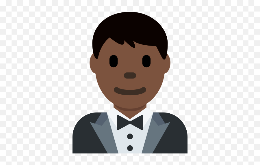 U200d Man In Tuxedo Dark Skin Tone Emoji,Man Emoji