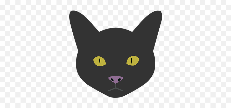 80 Cat Face Vector - Pixabay Emoji,Black Cat Face Emoji
