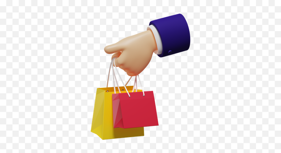 Premium Shopping Bags 3d Illustration Download In Png Obj Emoji,Women Shopping Emoji