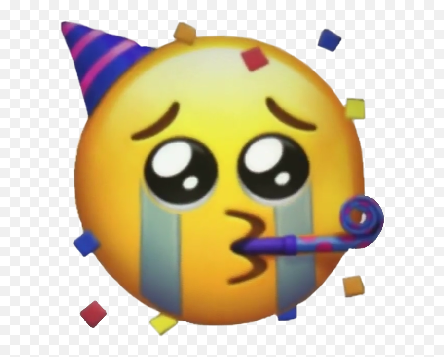 Sad Party Emoji Sticker - Emoji,Emoji Party Banner