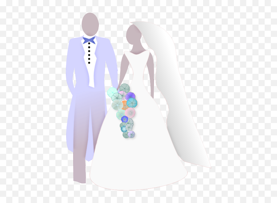 Bride And Groom Bride Images Clip Art Image 2 - Clipartix Bride And Groom Clip Art Emoji,Wedding Dress Emoji