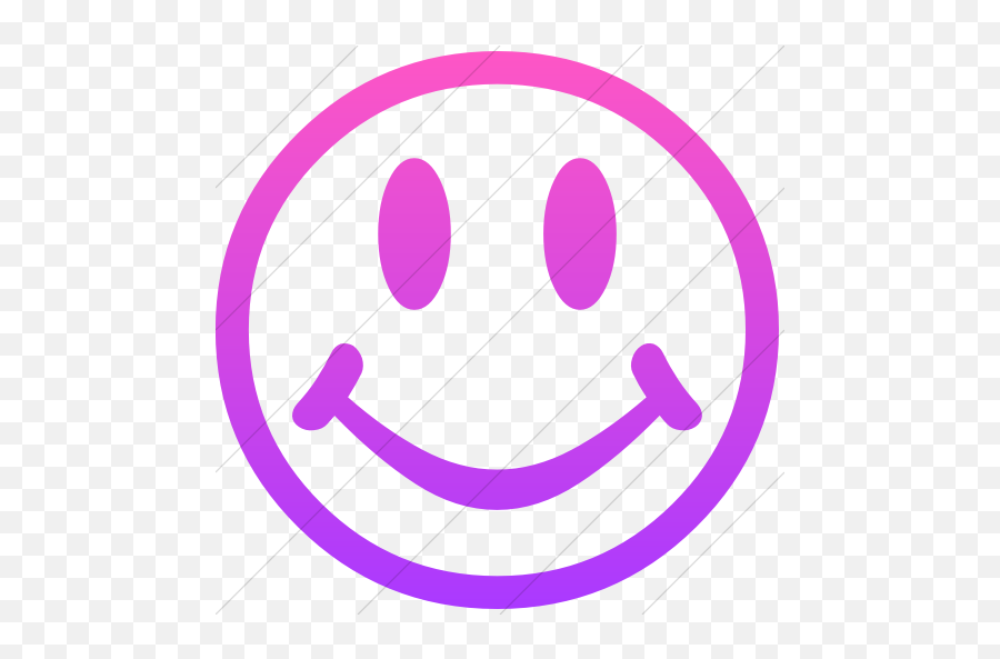 Iconsetc Simple Ios Pink Gradient Classica Smiley Face 1 Icon - Smiley Face Png Emoji,Zodiac Emoticons