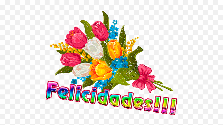 Felicidades Sticker - Flores Felicidades Gif Emoji,Emojis De Felicidades