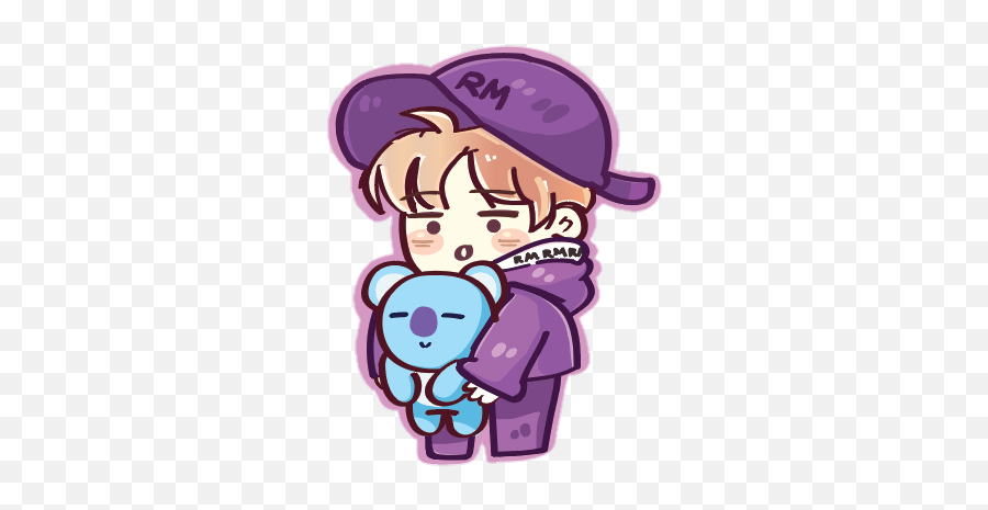 Koya Namjoon Rm Bts Bt21 Army Kpop - Bt21 Fanart Rm Emoji,Thinking Emoji Mrmr