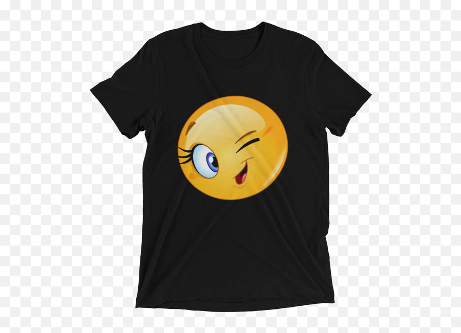 Female Emoji Winking Tshirt Funny - Smiley Pics For Whatsapp,Female Emoji