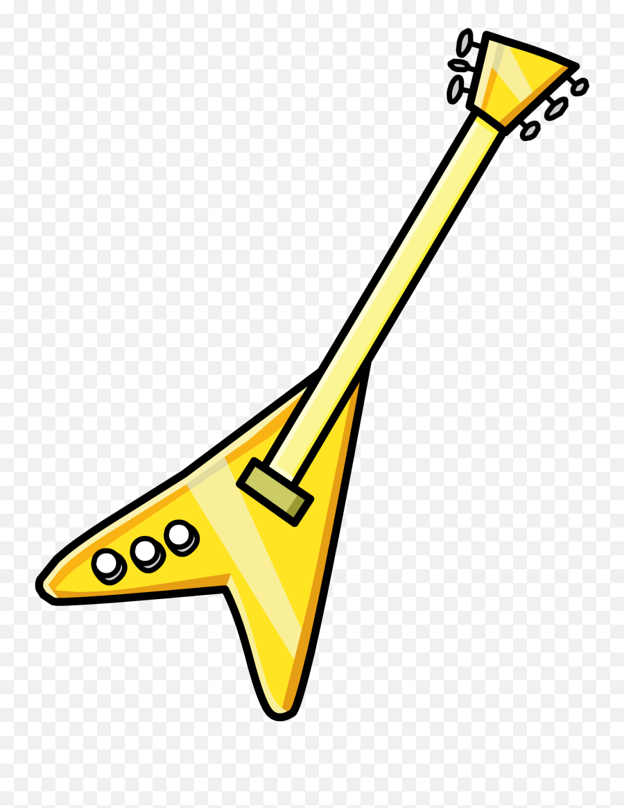 Club Penguin Guitar Clipart - Club Penguin Guitar Png Emoji,Emoticon Guitar Player