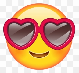 Heart Glasses Emoji Yard Sign - Emoji Love Glasses,Smiley Emoticon With Sunglasses