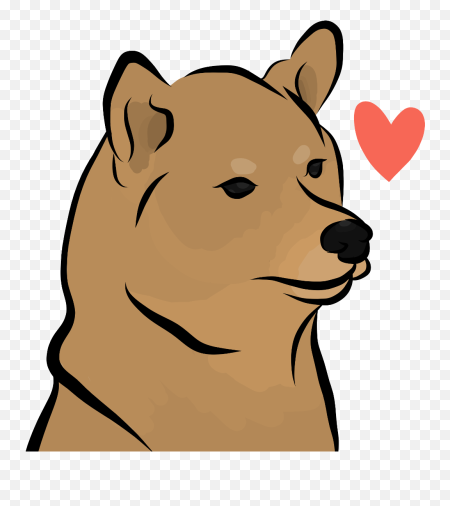 Heart Shiba Dog Love Sadniggahours Pupper Drawing Sketc - Animal Figure Emoji,Shiba Inu Emoji