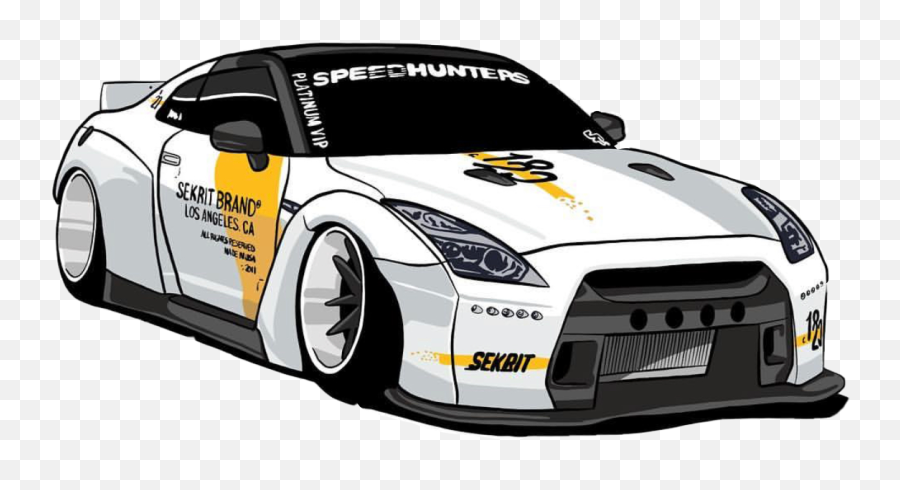 The Most Edited Racing Picsart - Cartoon Jdm Cars Emoji,(gtr) Emoticon