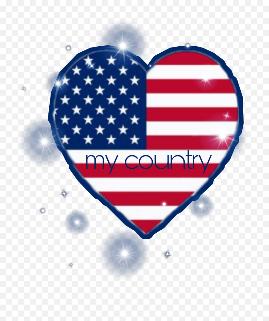 The Most Edited Mycountry Picsart - Heart With American Flag Transparent Background Emoji,Patilla Emoji