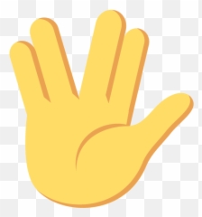 Prosper Emoji Live Long And Prosper - Vulcan Salute,Trekkie Emojis