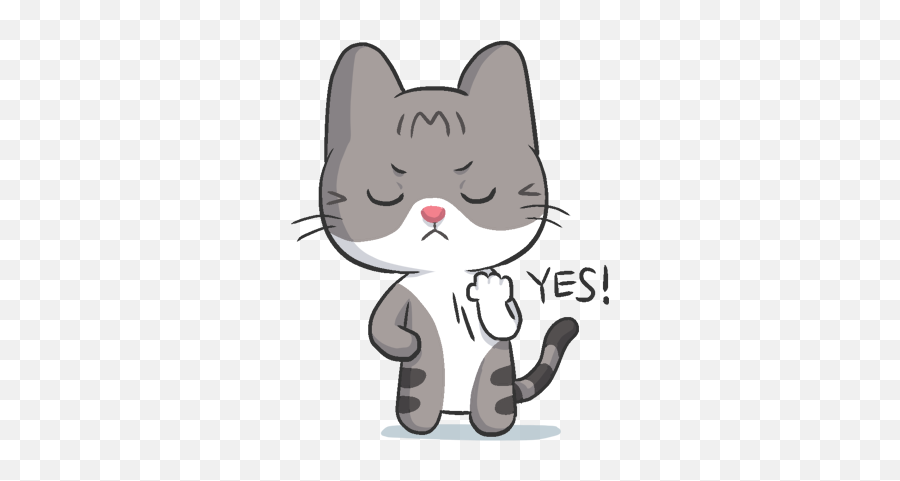 Meow The Tabby Cat - Happy Emoji,Grey Tabby Emojis