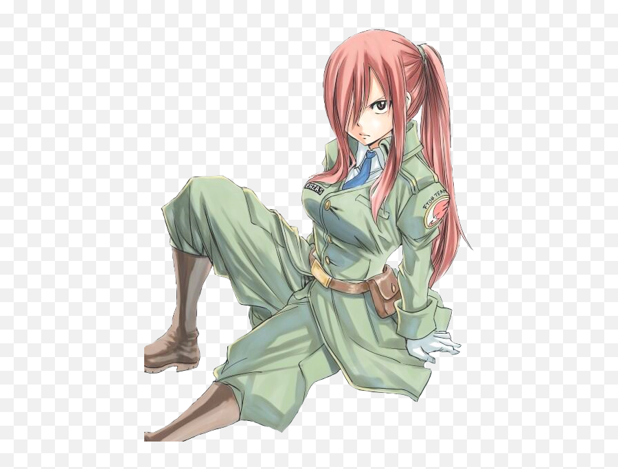 Download Anime Erza Scarlet Erza - Fairy Tail Render Erza Emoji,Fairy Tail Erza Chibi Emoticon