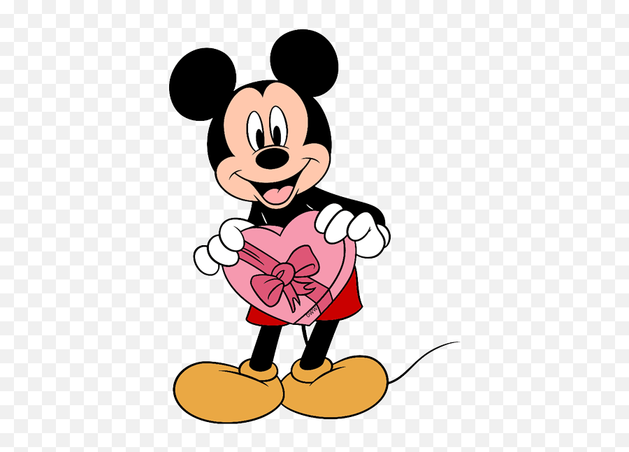 Mickey Mouse Valentines Day Clipart - Mickey Mouse Valentines Day Clipart Emoji,Emoji Coloring Pages Valentines