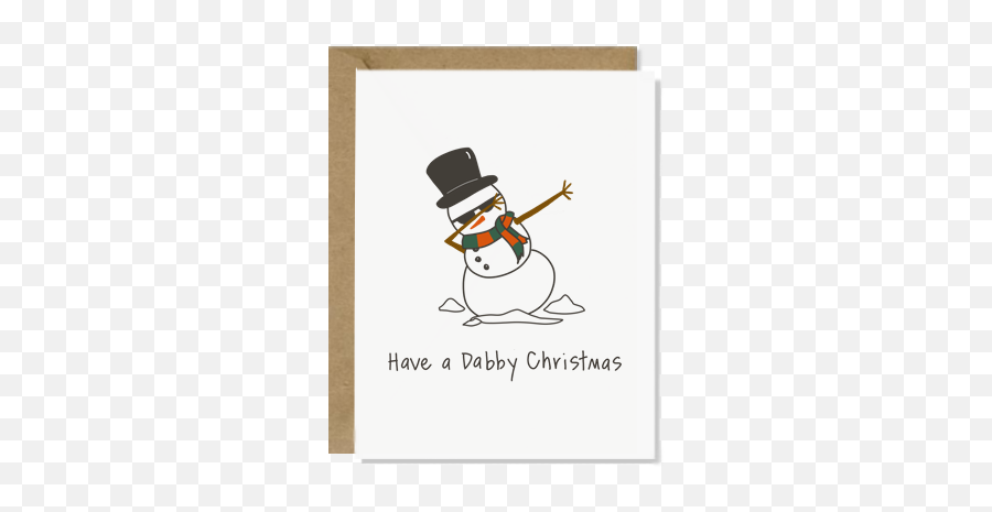 Dabbing Snowman Card Emoji,Snowman Emotion Crafts