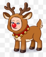 Winter Outfits - Reindeer Bitmoji Emoji,Hannukah Emoji