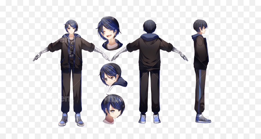 Make Anime Character Design Sheet By Kumokaya Fiverr Emoji,Animecharacter Show No Emotion