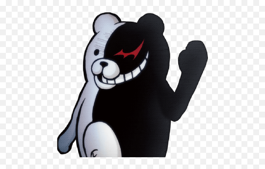 Monokuma - Monokuma Hand Up Emoji,Monokuma Emoticon