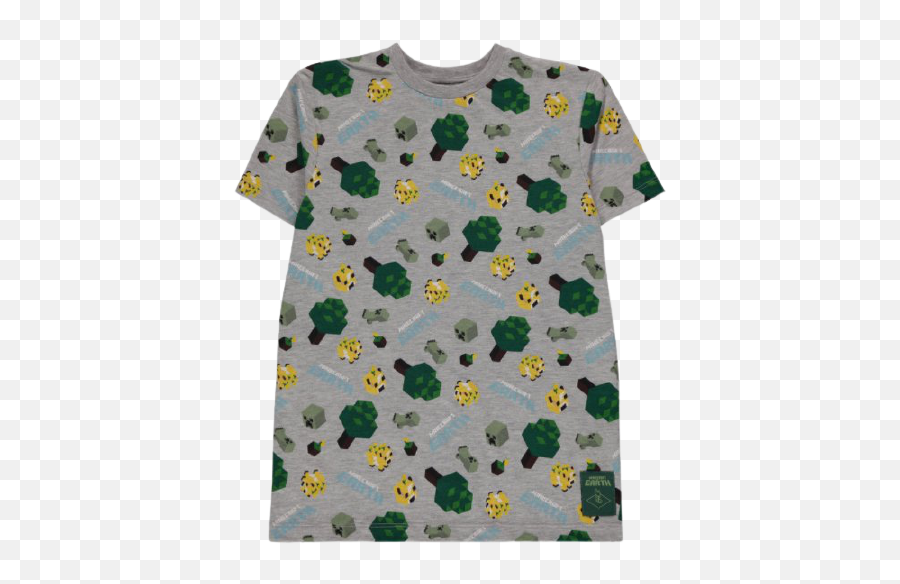 Minecraft Grey All Over Print T - Shirt Short Sleeve Emoji,Emoji Quilt Set