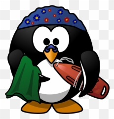 Clipart - Swimmer Penguin Penguins Penguin Art Beach Fun Emoji,Penguins Emoticons