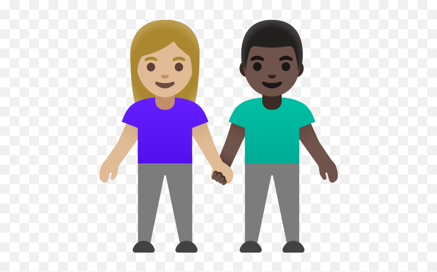 Medium - Two People Holding Hands Clipart Emoji,Holding Hands Emoji