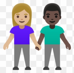 Medium - Two People Holding Hands Clipart Emoji,Holding Hands Emoji
