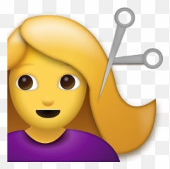 Girl Getting Haircut Emoji Free - Haircut Emoji Png,Girl Emoji