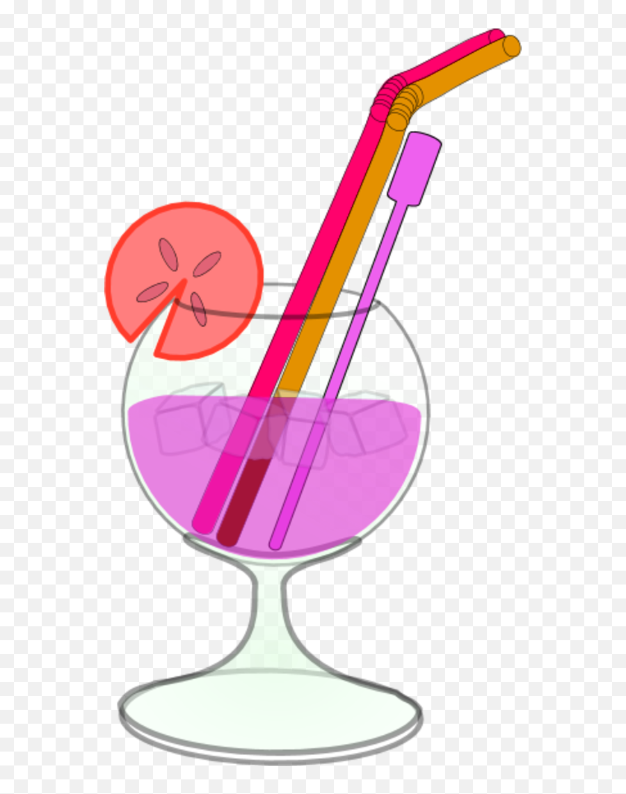 Glass Juice Straw Lemon Ice - Clip Art Emoji,Apple Cocktail Emoji ...