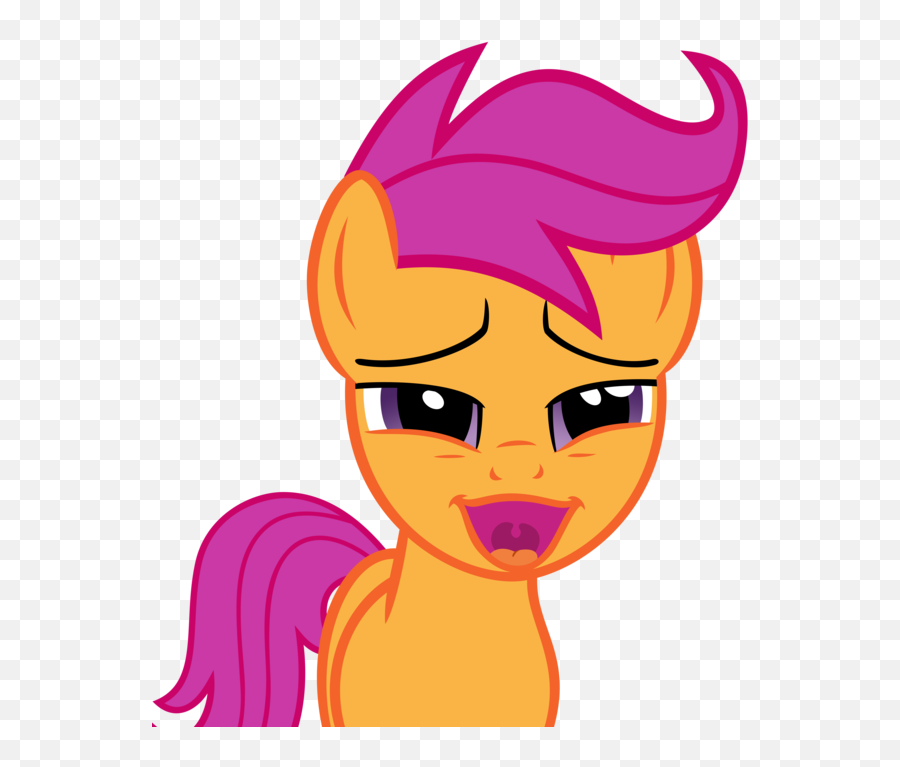 Scootaloo Face Pink Facial Expression Nose Cartoon - Cartoon Fictional Character Emoji,Cartoon Emotion Faces Printable