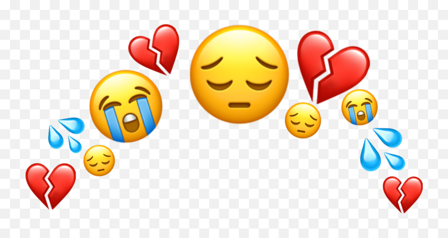 Png Pinterest Smileys Smiley And Emojis Broken Heart Sad - Sad Emoji Crown Transparent,Emoji Pictures And Their Meaning