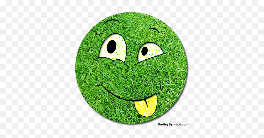 Stunningly Designed Grass Smiley - Happy Emoji,Emoticon Symbol