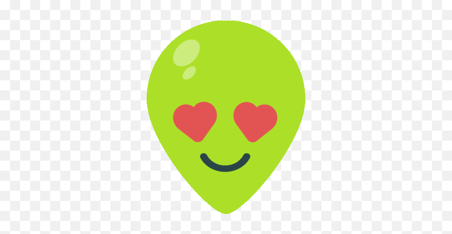 Heart Green Heart Emoji Gif - Happy,Transparent Alien Emoji