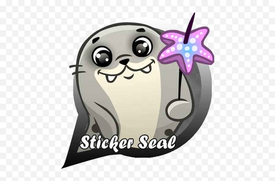 Cute Sea Lion Sticker Kawaii For Wastickerapps - Apps On Emoji,Seal Emoticon Kawiai