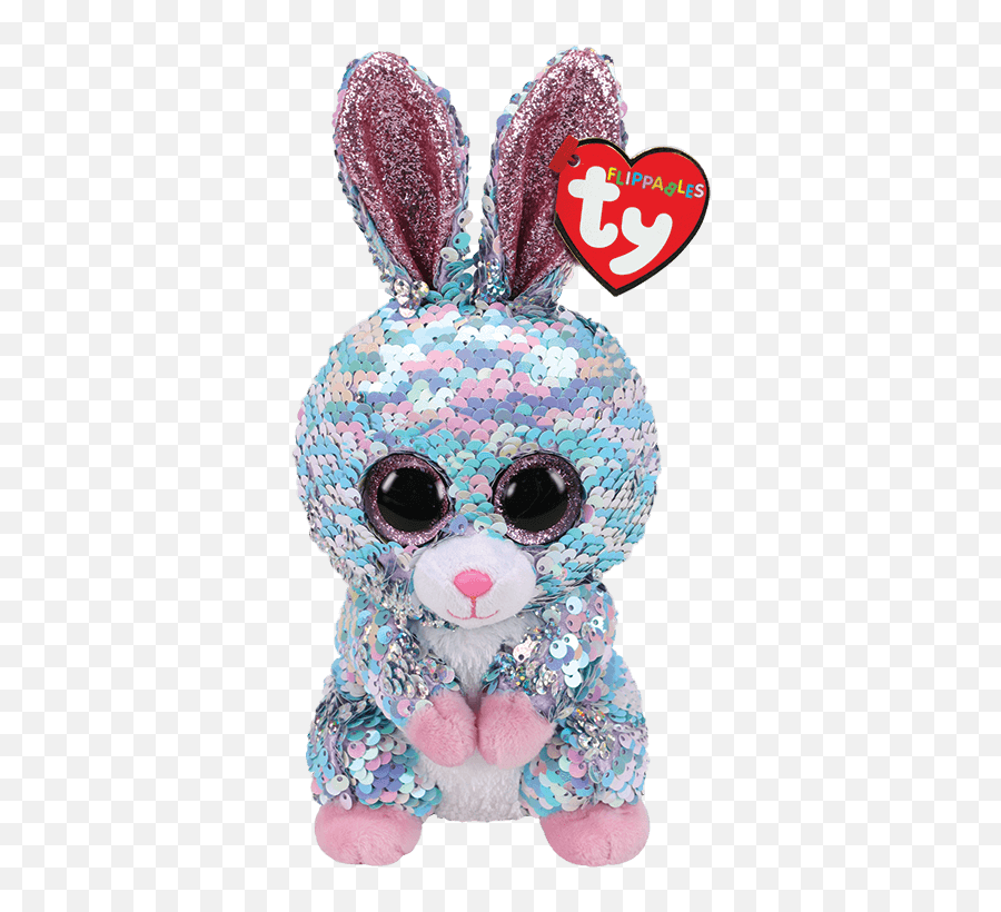 Blue Bunny - Ty Beanie Boos Flippables Bunny Emoji,Emoticons Plush Rabbit In Ebay