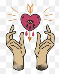 Hands Heart Tattoo - Happy Emoji,Las Vegas Tattoo Heart Emoji