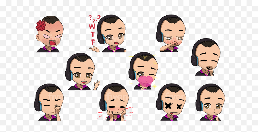 Draw Personal Emotes Emoji And Sticker For Twitch By - Hair Design,Show Me Drawings Of Emojis