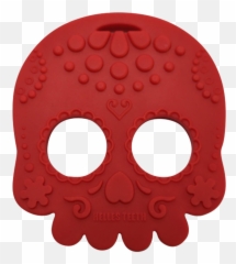 Helles Teeth Sugar Skull Baby Teether - Red Dot Emoji,Emoji Pillows Wholesale