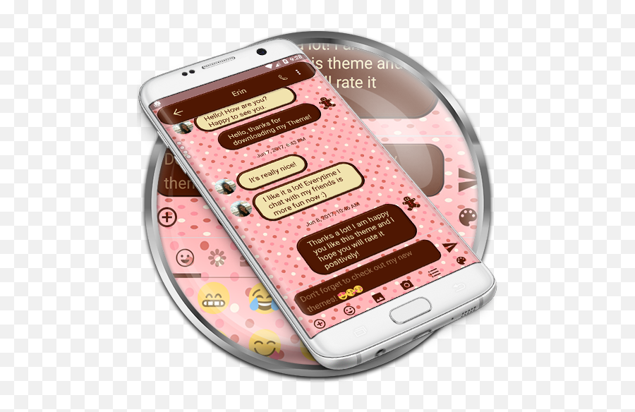 Sms Messages Love Chocolate Theme - Apps On Google Play Girly Emoji,Yummy Iphone Emoji