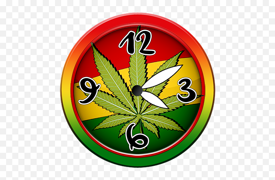 Weed Analog Clock Widget - Weed Vector Free Download Emoji,High (weed) Five Emoji