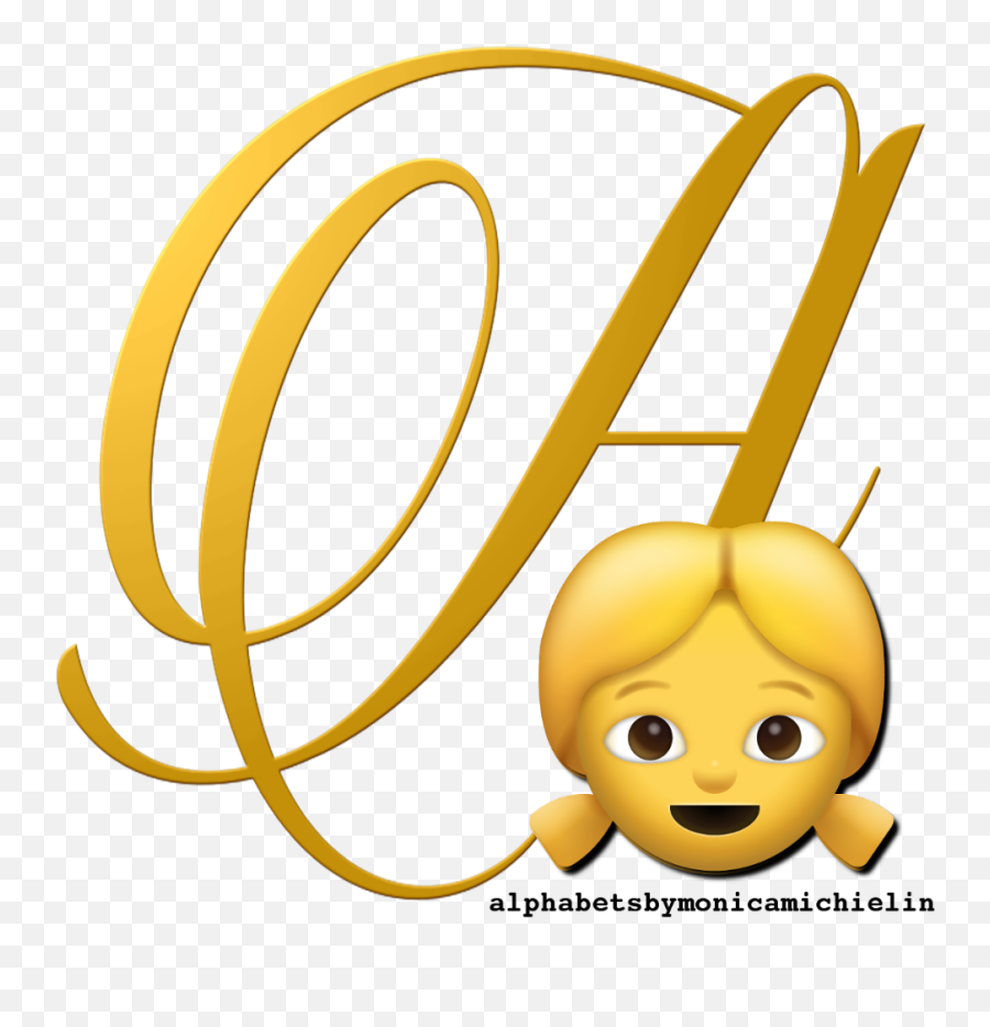 Blonde Girl Emoticon Emoji Alphabet Png - Happy,Blonde Emoji