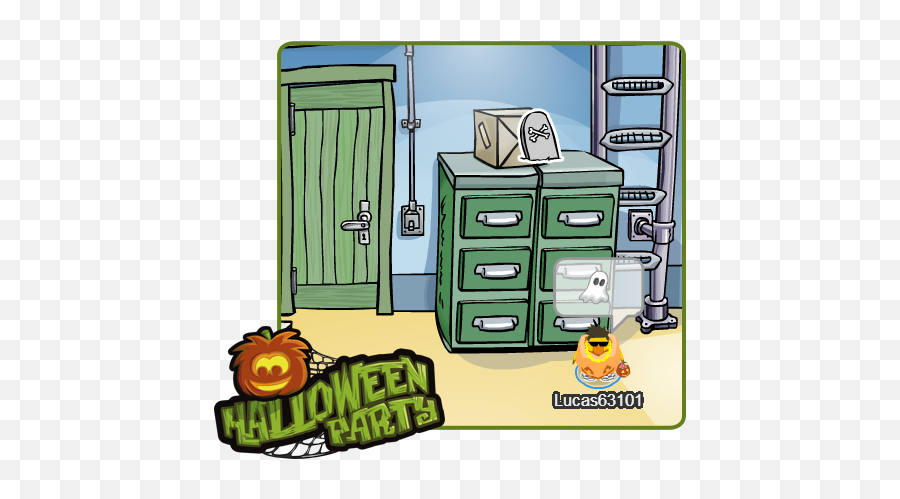 Club Penguin Fiesta De Noche De Brujas Rookie Club Penguin - Happy Halloween Party Png Emoji,Emoticon De Ansioso