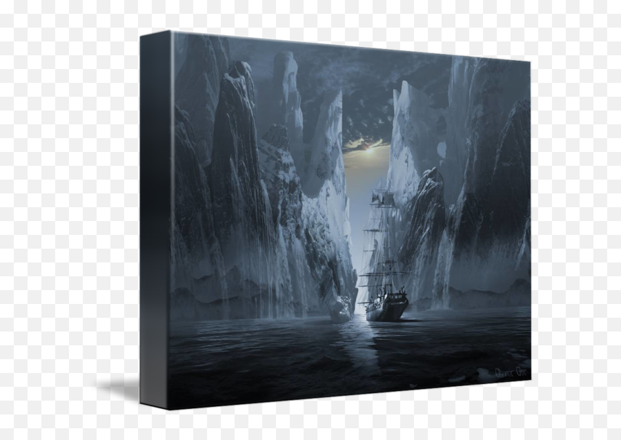 Ghost Ship Series The Lost Expedition By George Grie - Ships Fantasy Art Emoji,Facebook Messenger Emoticons That Watterfall