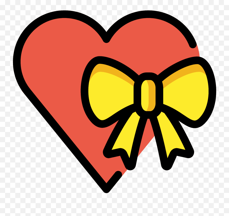 Heart With Ribbon Emoji Clipart Free Download Transparent - Emoji,Orange Heart Emoji